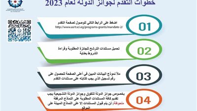 البحث العلمي تعلن عن فتح باب التقدم لجوائز الدولة 2023