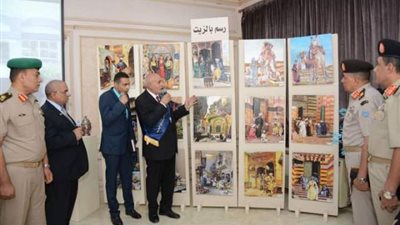 القوات المسلحة تنظم معرضاً لإبداعات المحاربين القدماء بمناسبة الإحتفال باليوبيل الذهبى لإنتصارات أكتوبر المجيدة