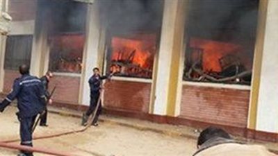 نشوب حريق بمستشفى التأمين الصحي في القليوبية