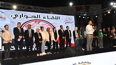 وزير الشباب ومحافظ الجيزة يلتقون الكيانات الشبابية فى بشتيل