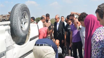 محافظ القليوبية يستدعي الإسعاف للمصابين في حادث طريق شبرا_ بنها