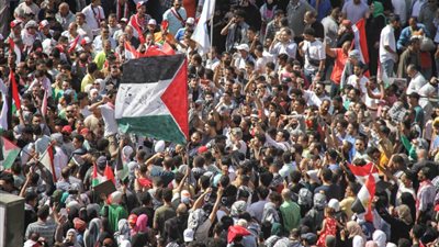 سيناء مصرية إلى الأبد .. هتافات الآلاف بميدان الحصرى