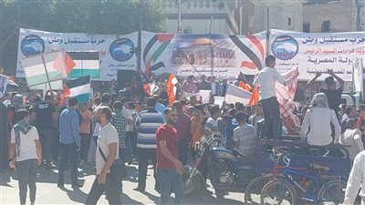 الآلاف في الفيوم دعماً للقضية الفلسطينية وتاييدا للرئيس القائد