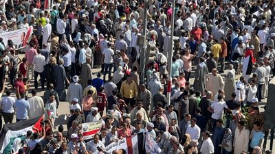 الآلاف يحتشدون في كفر الشيخ لتأييد قرارات الرئيس السيسي