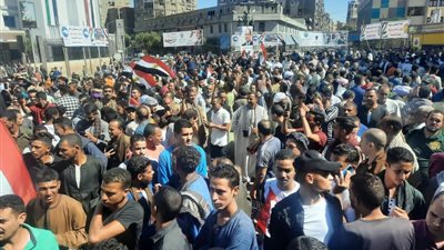 الآلاف يواصلون احتشاد هم بأسيوط لدعم الشعب الفلسطيني..صور