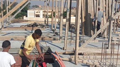 إزالة فورية لبناء بدون ترخيص في أبوصوير الإسماعيلية
