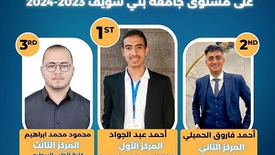 أحمد عبدالجواد..الطالب المثالى بجامعة بنى سويف