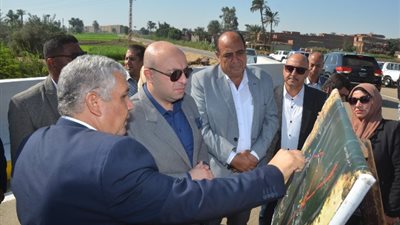 غنيم يفتتح الطريق الدائري وكوبرى السلطاني بسمسطا