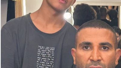 احمد سعد يحتفل بعيد ميلاد ابنه