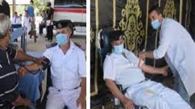 شارك فيها رجال الشرطة.. حملة للتبرع بالدم بسوهاج