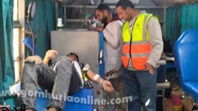 المنايفة يتبرعون بدمائهم للشعب الفلسطيني فى حملة جمعية الاورمان