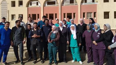 مستشفى بدر الجامعى بجامعة حلوان تشارك فى الانتخابات الرئاسية صور
