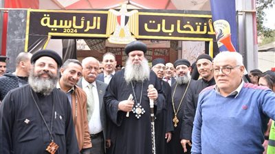 قيادات الكنيسة الارثوزكسية بشبرا يشاركون بالانتخابات الرئاسية
